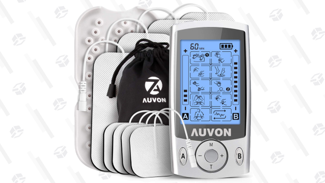 Auvon Dual Channel TENS Unit Muscle Stimulator Machine | $25 | Amazon | Promo code F7J74KMH